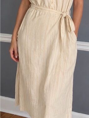 Universal Thread Cream Tie-Waist Midi Dress XXL